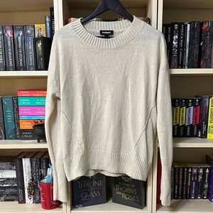 Express Beige Knit Sweater